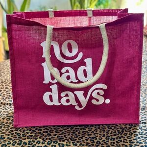 Large Pink Canvas Tote